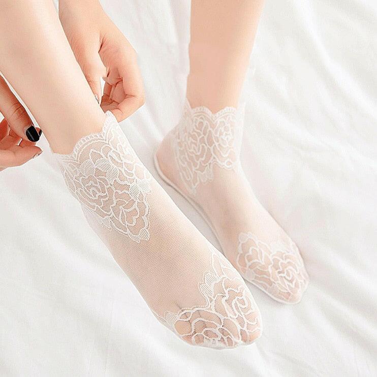 Best Seller Women’s Lace Socks – Classic Floral Pattern for Any Outfit - The Nichole Collection