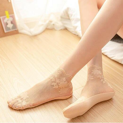 Best Seller Women’s Lace Socks – Classic Floral Pattern for Any Outfit - The Nichole Collection