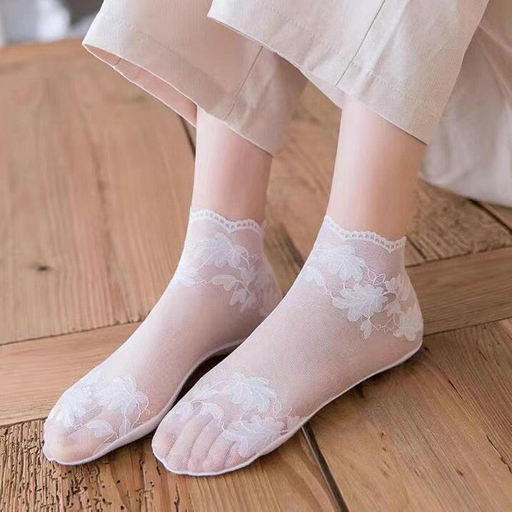 Best Seller Women’s Lace Socks – Classic Floral Pattern for Any Outfit - The Nichole Collection