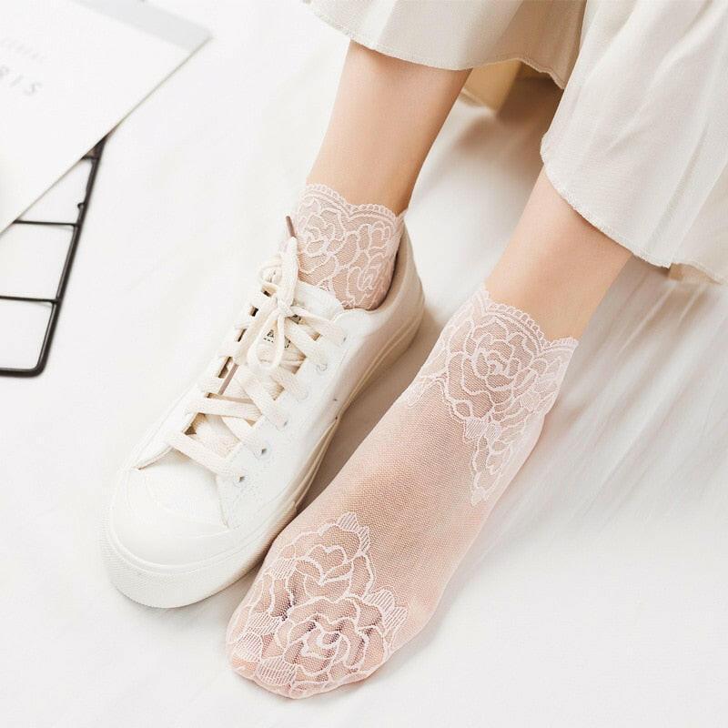 Best Seller Women’s Lace Socks – Classic Floral Pattern for Any Outfit - The Nichole Collection