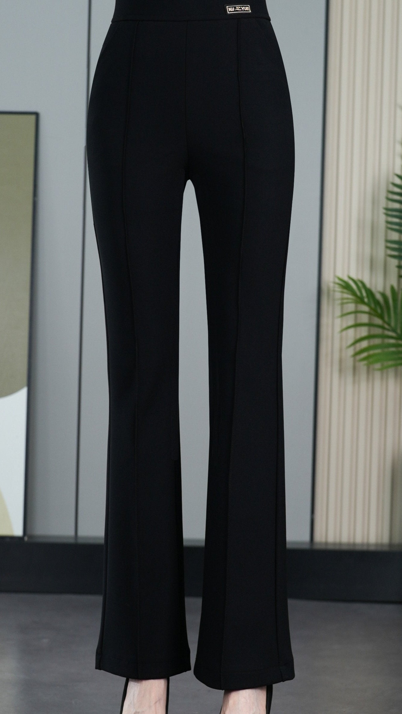 High Waist Flare Leg Pants - For Office & Work