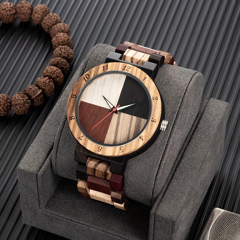 Men's Multicolor Handmade Colorful Bamboo Watch - The Nichole Collection