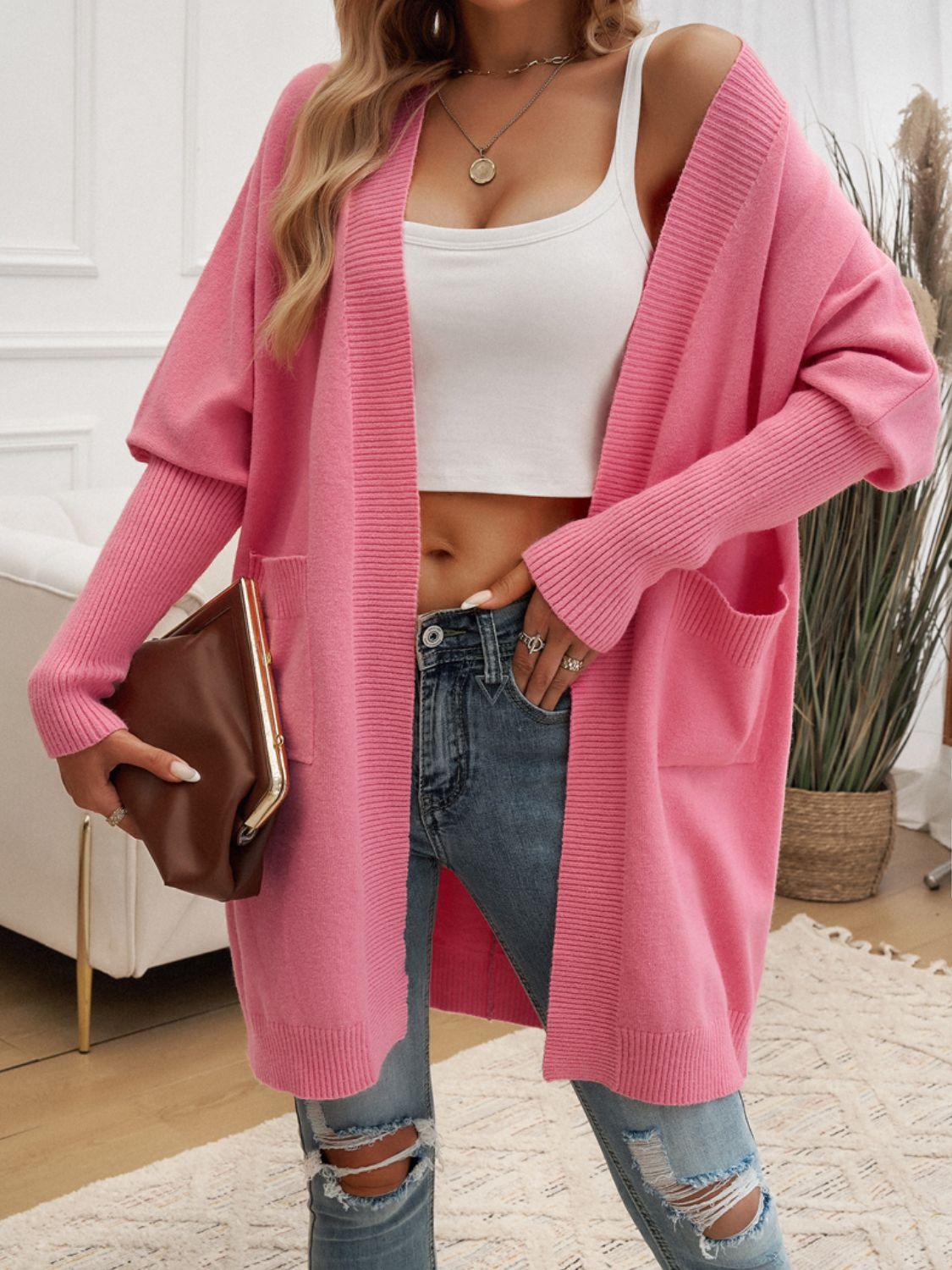 Cozy Open Front Long Sleeve Cardigan - The Nichole Collection