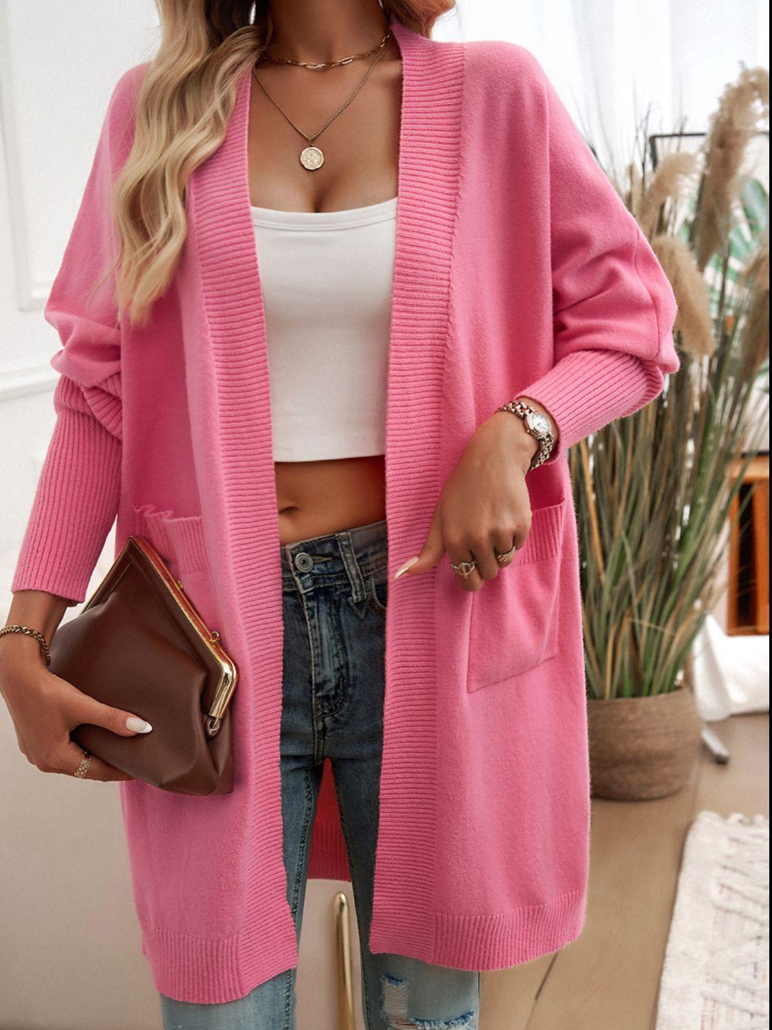 Cozy Open Front Long Sleeve Cardigan - The Nichole Collection