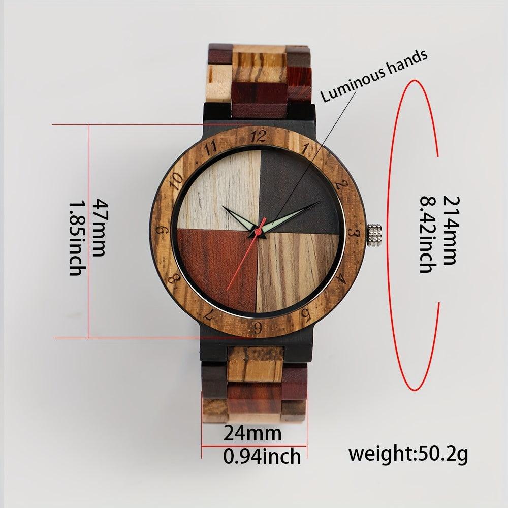 Men's Multicolor Handmade Colorful Bamboo Watch - The Nichole Collection