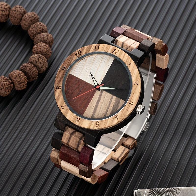 Men's Multicolor Handmade Colorful Bamboo Watch - The Nichole Collection