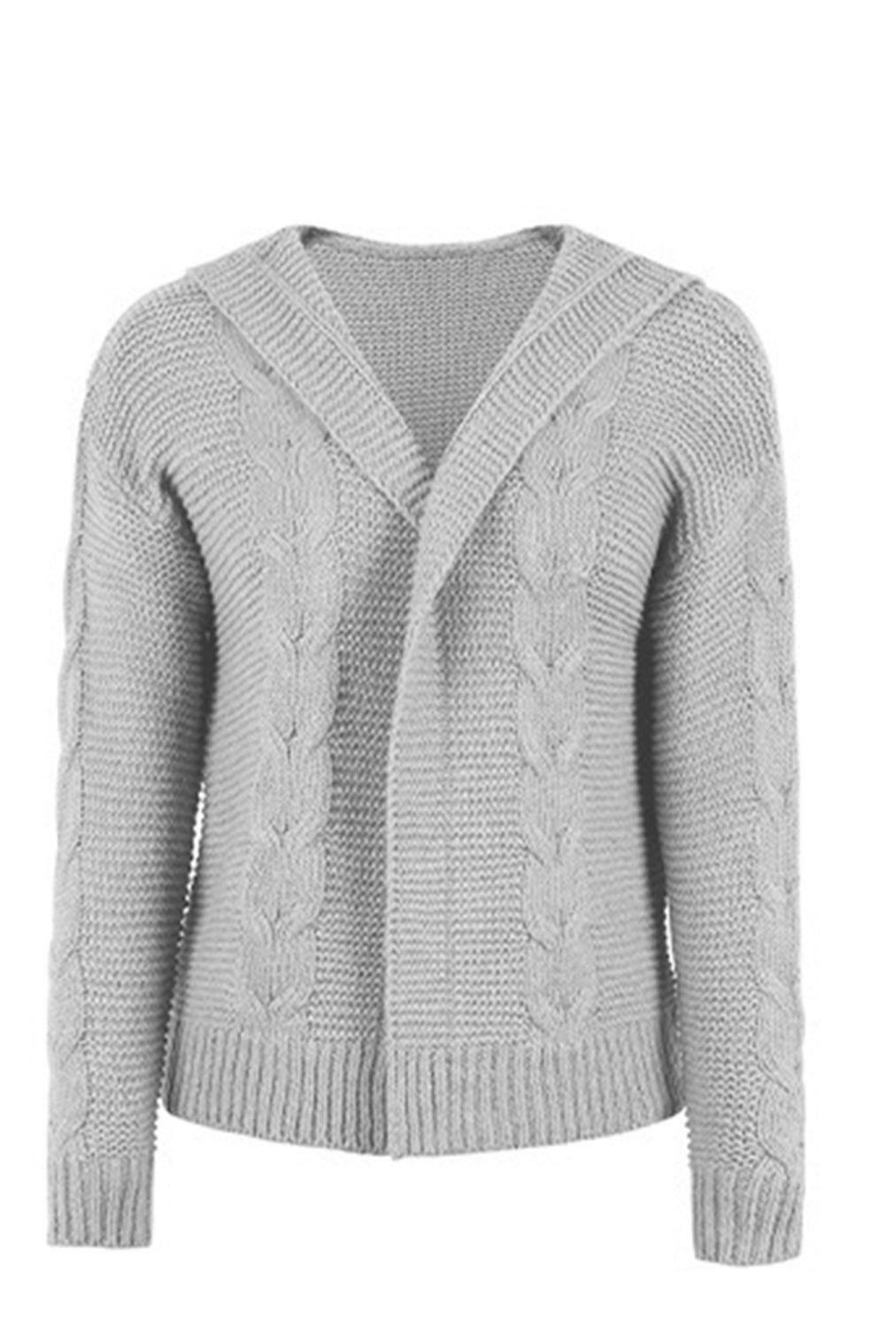 Cable Crush Hooded Cardigan - The Nichole Collection