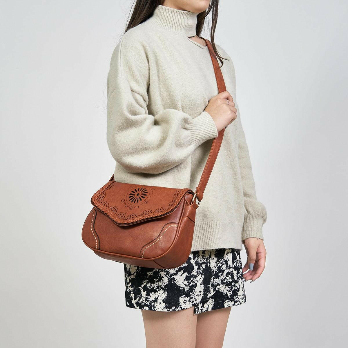 The MIRANDA Classic Floral Style Shoulder Bag - The Nichole Collection