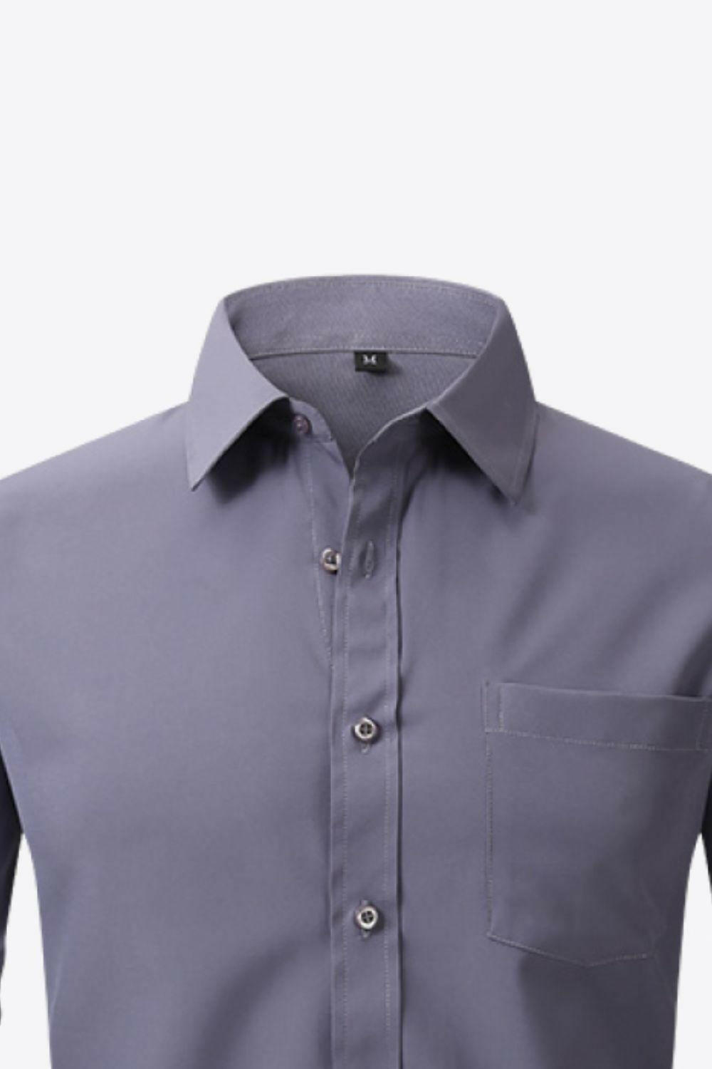 Classic Long Sleeve Collared Shirt with Pocket - The Nichole Collection