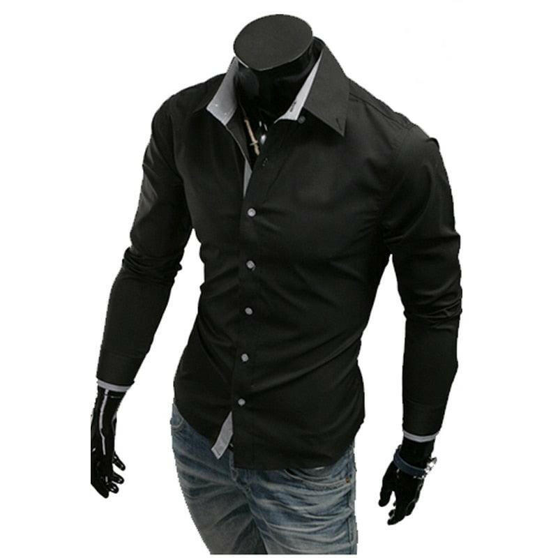 Comfortable Single Breasted Slim Fit Dress Shirt for Men - The Nichole Collection