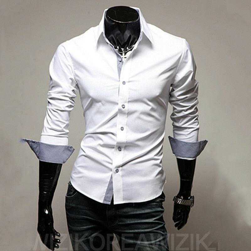 Comfortable Single Breasted Slim Fit Dress Shirt for Men - The Nichole Collection