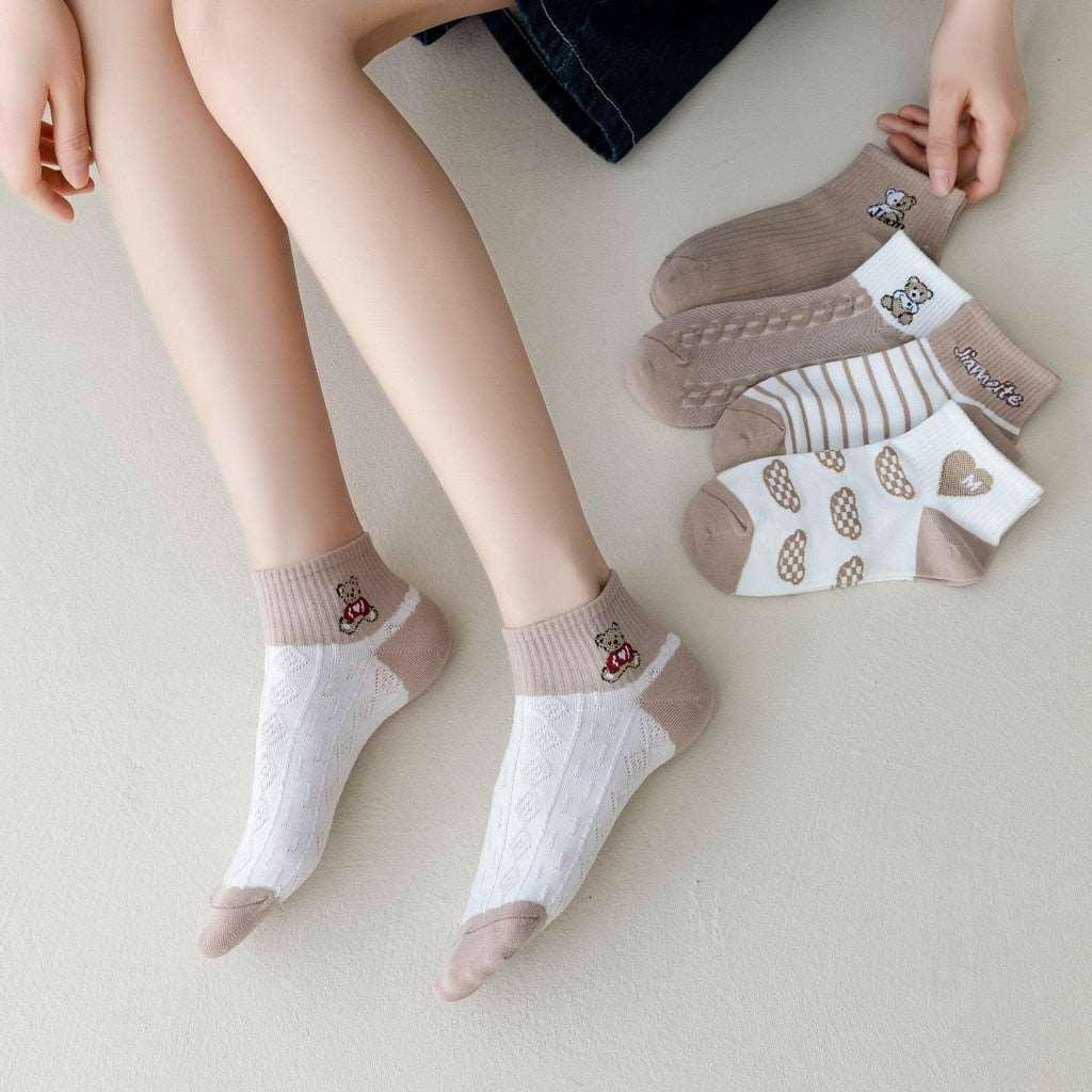 Women's Top Trending Cotton Socks (5 pairs) - The Nichole Collection