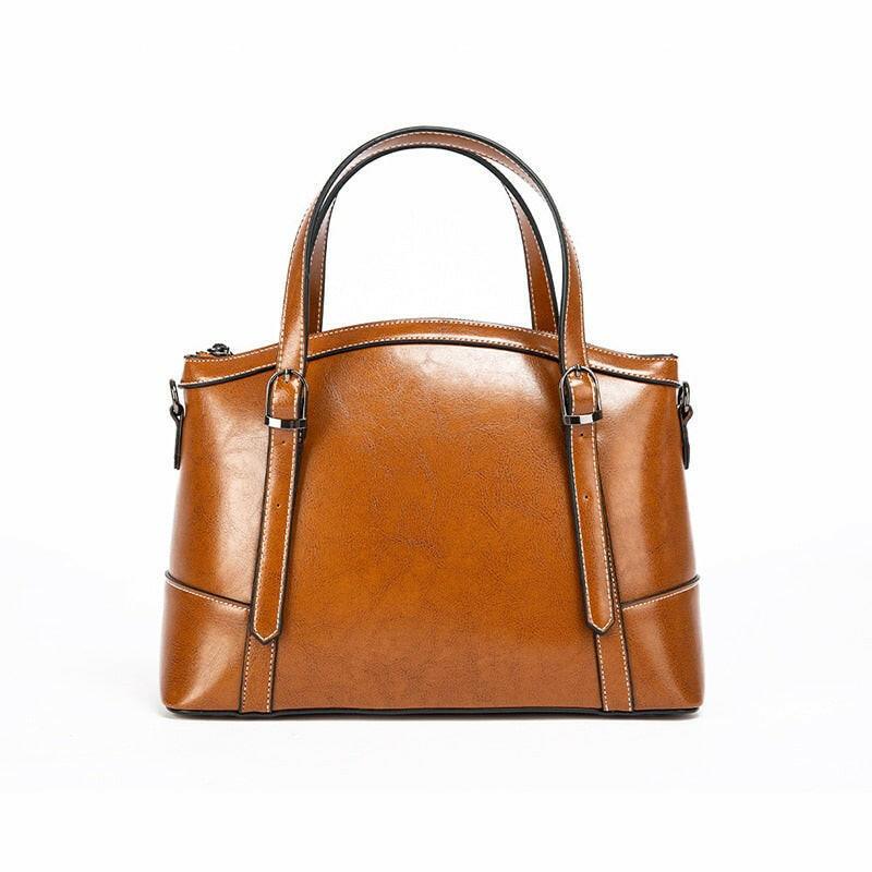 Genuine Leather Handbag with Cell Phone Pocket for Everyday - The Nichole Collection