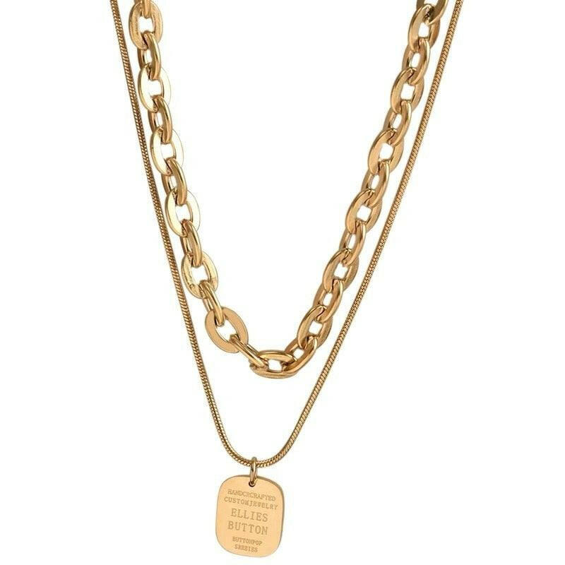 Gold Double Twist Chain Necklace - The Nichole Collection