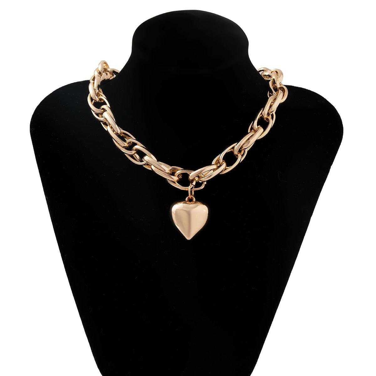 Gold Heart Pendant Necklace - Premium Quality & Stylish Fit - The Nichole Collection