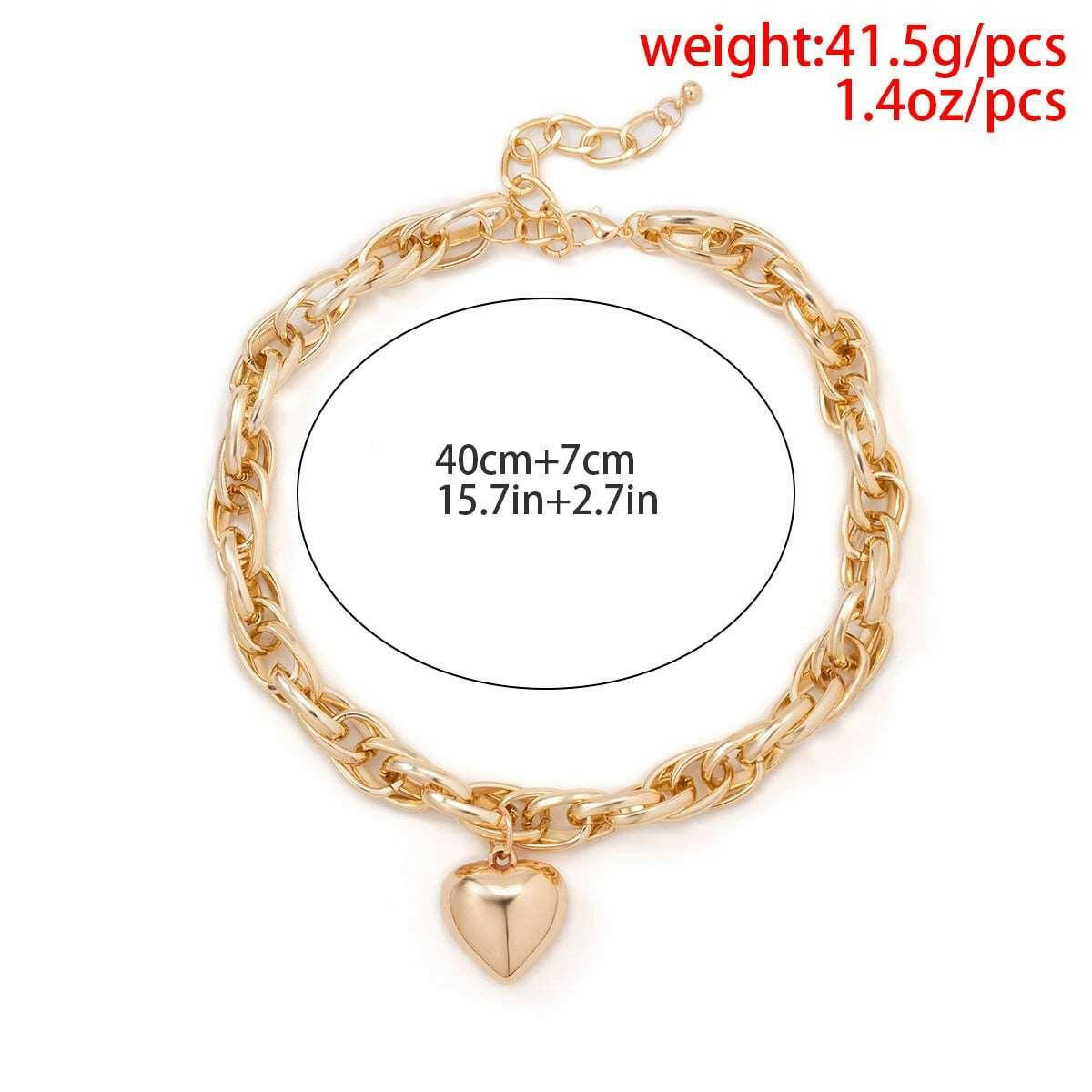 Gold Heart Pendant Necklace - Premium Quality & Stylish Fit - The Nichole Collection