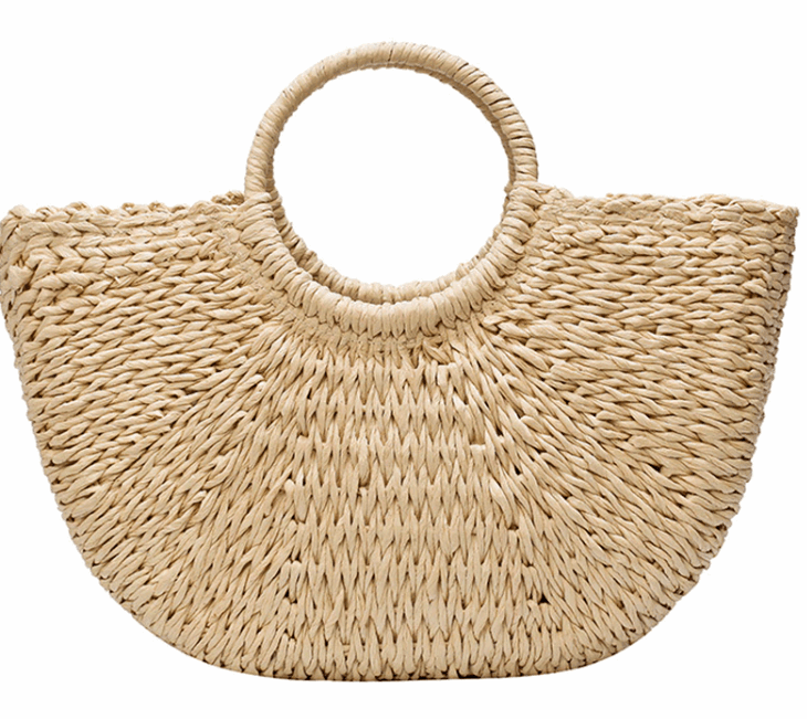 Handmade Woven Rattan Tote for Stylish Boho Needs - The Nichole Collection