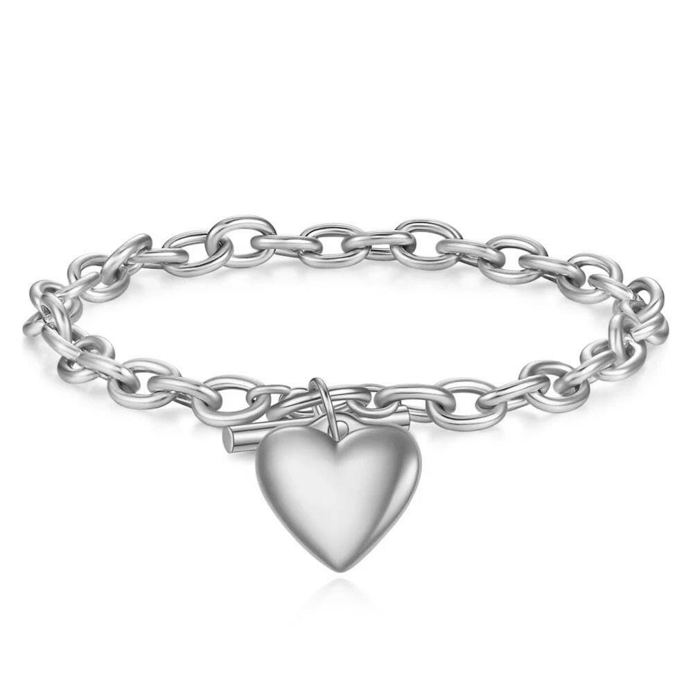 Heart Necklace & Bracelet Set - The Nichole Collection