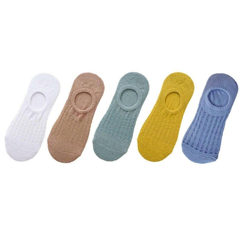 Women's Thin Mesh Boat Socks (5 pairs) - The Nichole Collection