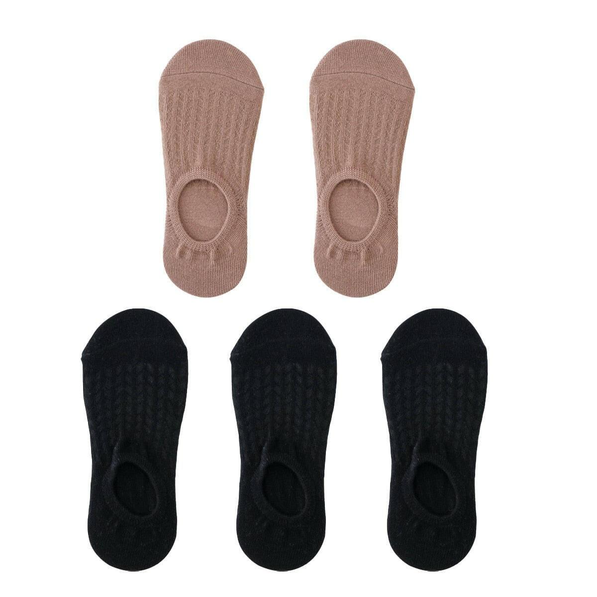 Women's Thin Mesh Boat Socks (5 pairs) - The Nichole Collection