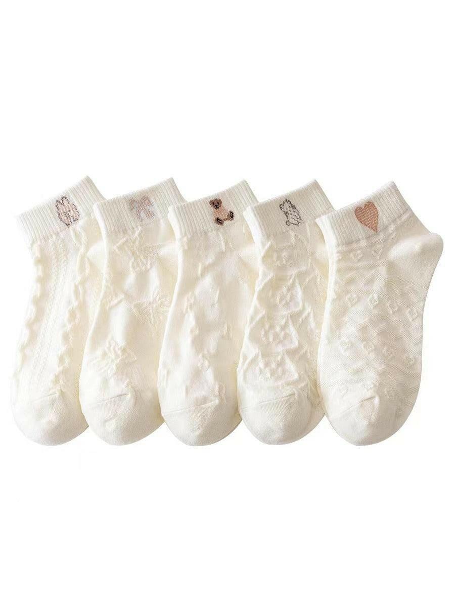 Women's Top Trending Cotton Socks (5 pairs) - The Nichole Collection