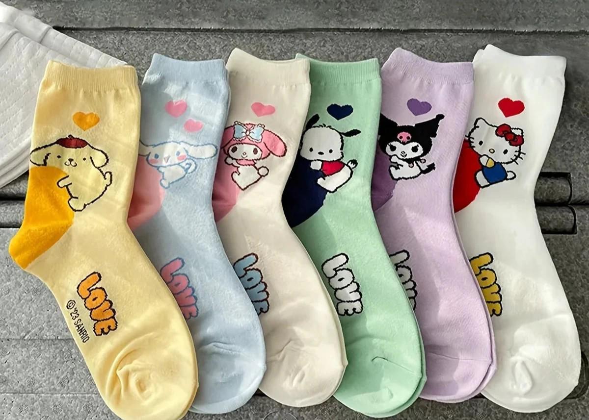 Hello Kitty Long Tube Casual Cotton Socks - The Nichole Collection