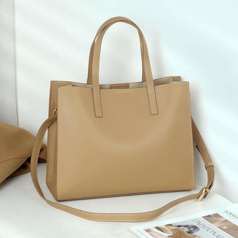 Classic Leather Handbag with Timeless Design and Spacious Interior - The Nichole Collection