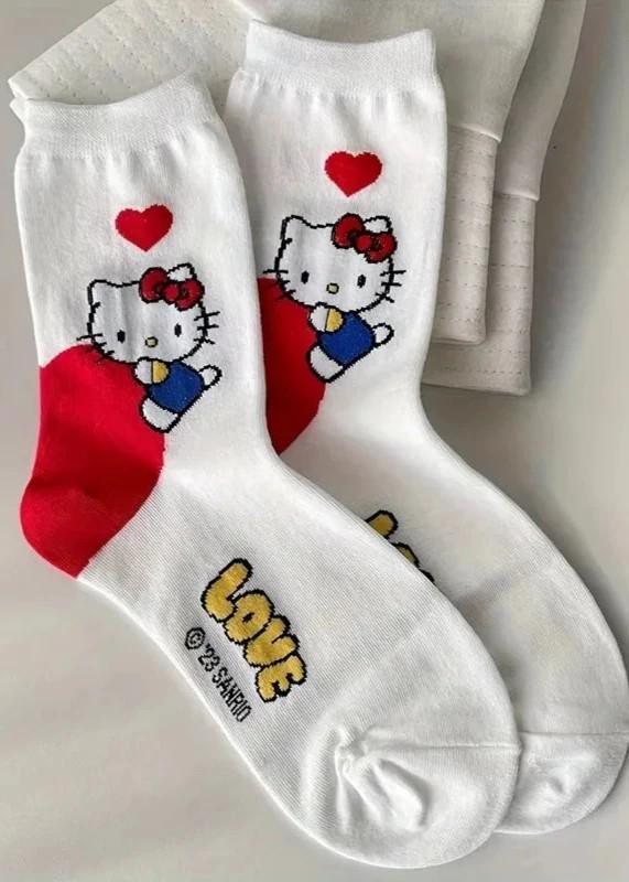 Hello Kitty Long Tube Casual Cotton Socks - The Nichole Collection