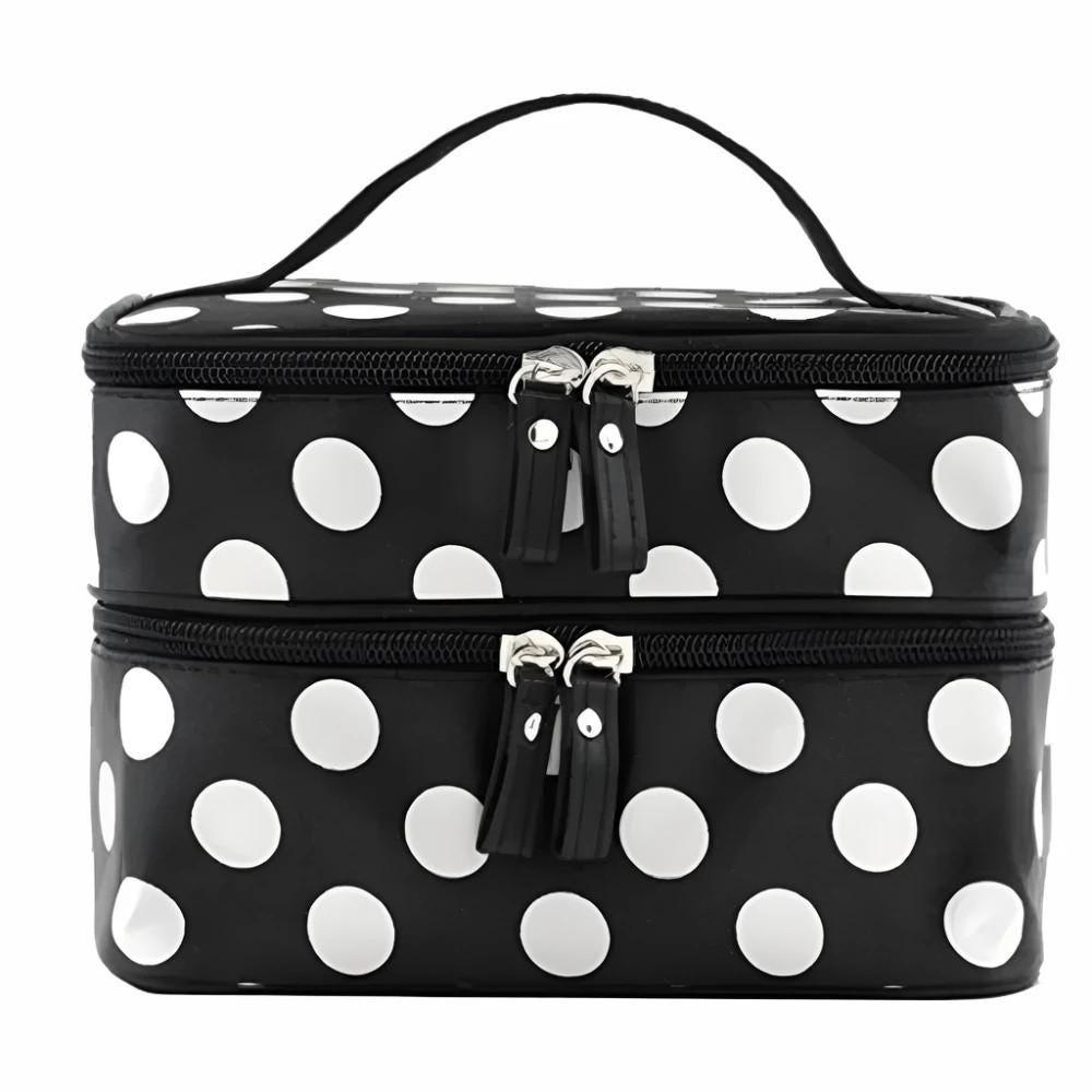 Large Capacity Travel Makeup & Toiletries Organizer - Double Layer Zipper Cosmetic Bag - The Nichole Collection