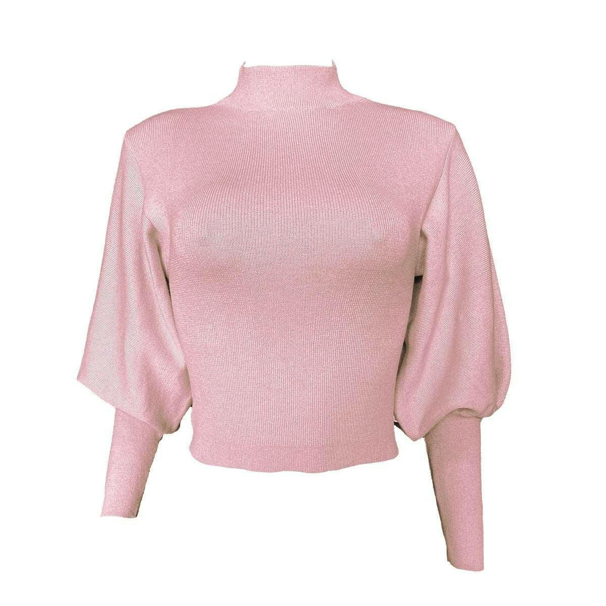 French Style Cozy Puff Sleeve Fall Knit Sweater - The Nichole Collection