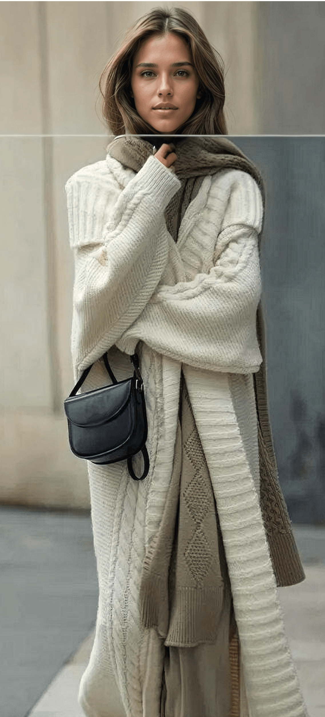 Knitted Long Cardigan Lapel Sweater Coat - The Nichole Collection