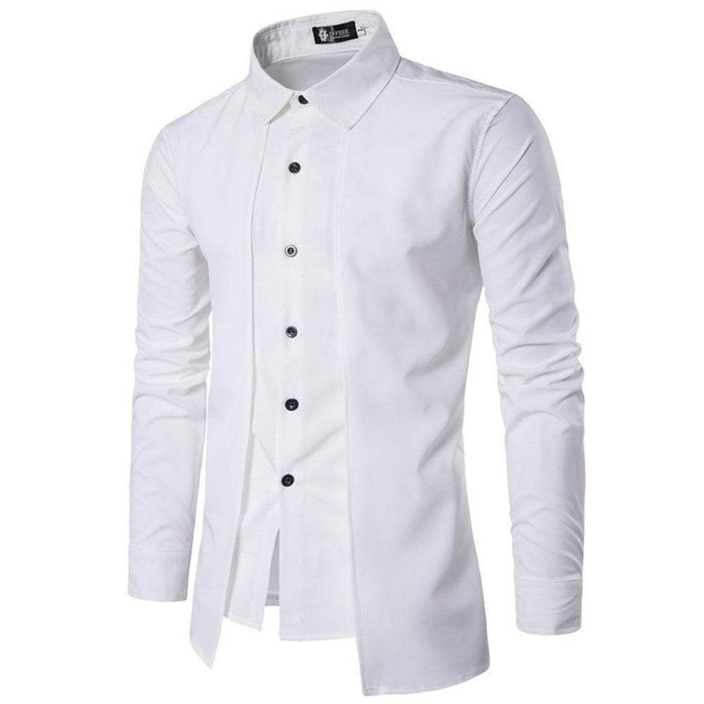 Men’s Cotton Tuxedo Shirt with Regular Sleeve and Turn-down Collar - The Nichole Collection