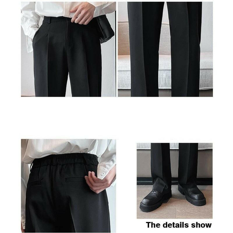 Men’s High Waist Casual Wide-Leg Trousers for Ultimate Comfort - The Nichole Collection