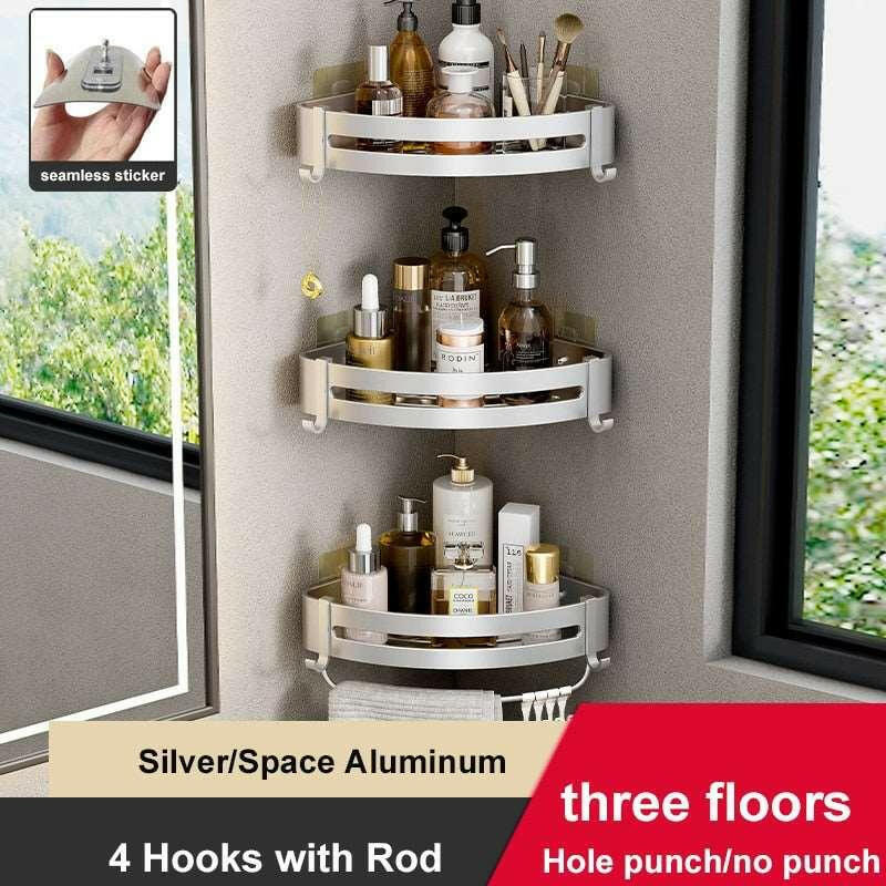 Rust-Proof Aluminum Shower Caddy - The Nichole Collection