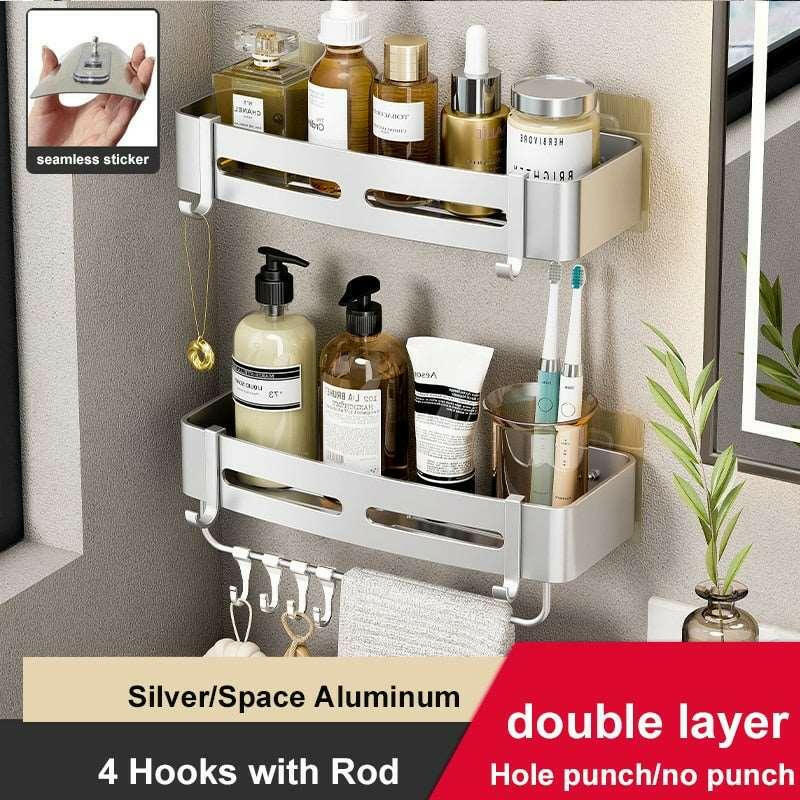 Rust-Proof Aluminum Shower Caddy - The Nichole Collection