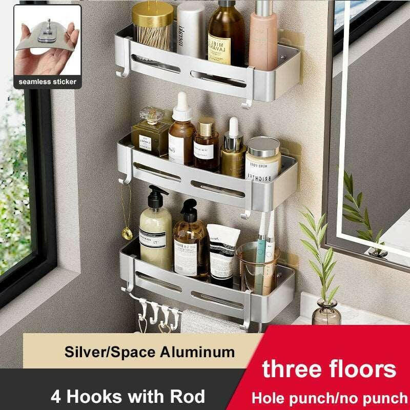 Rust-Proof Aluminum Shower Caddy - The Nichole Collection