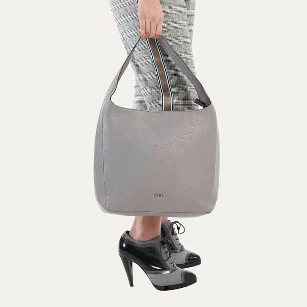 Sophisticated Tote with Pebble Leather and Multiple Internal Pockets - The Nichole Collection