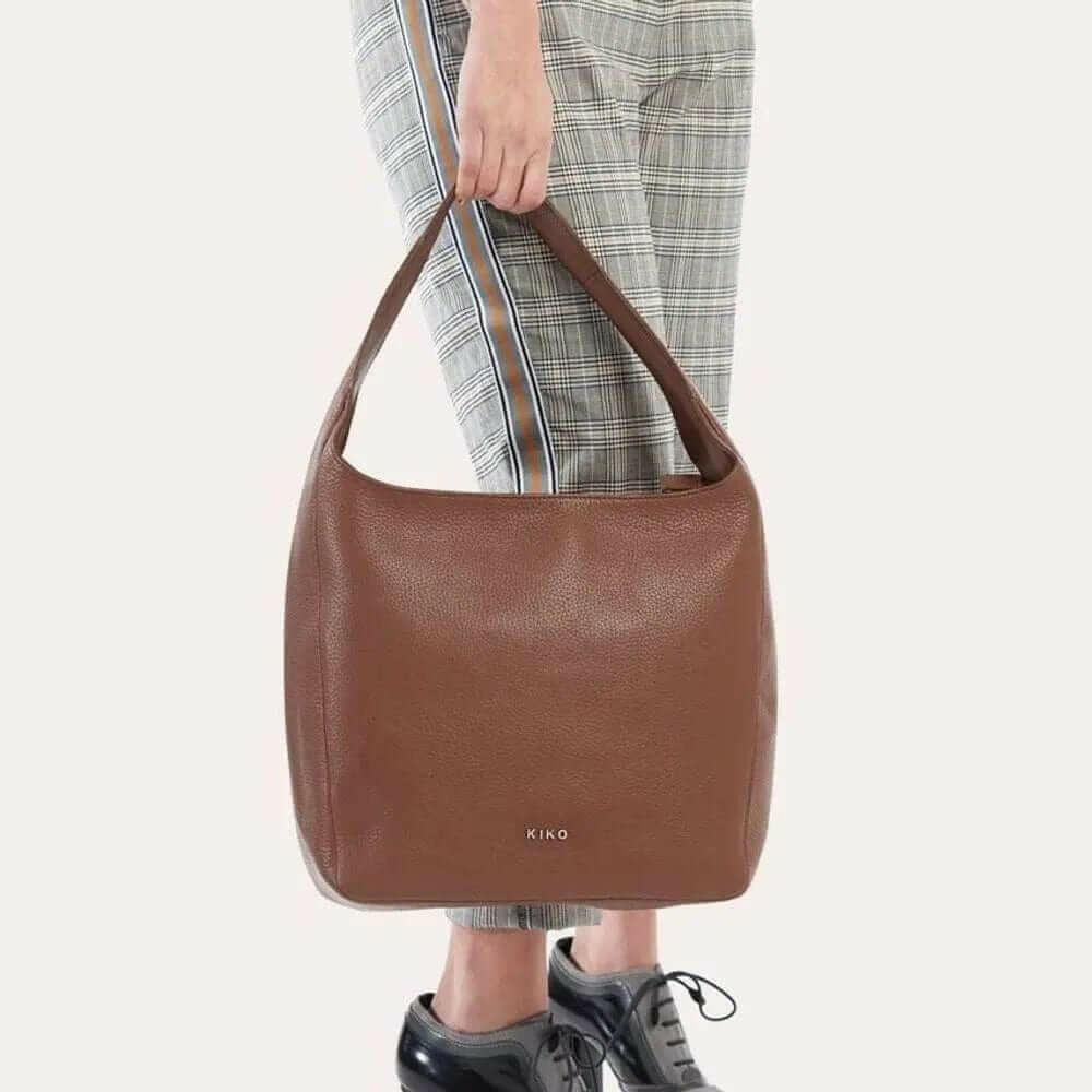 Sophisticated Tote with Pebble Leather and Multiple Internal Pockets - The Nichole Collection