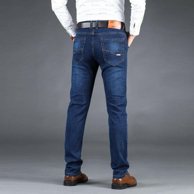 Stretch Casual Denim Jeans with Regular Straight Cut - The Nichole Collection