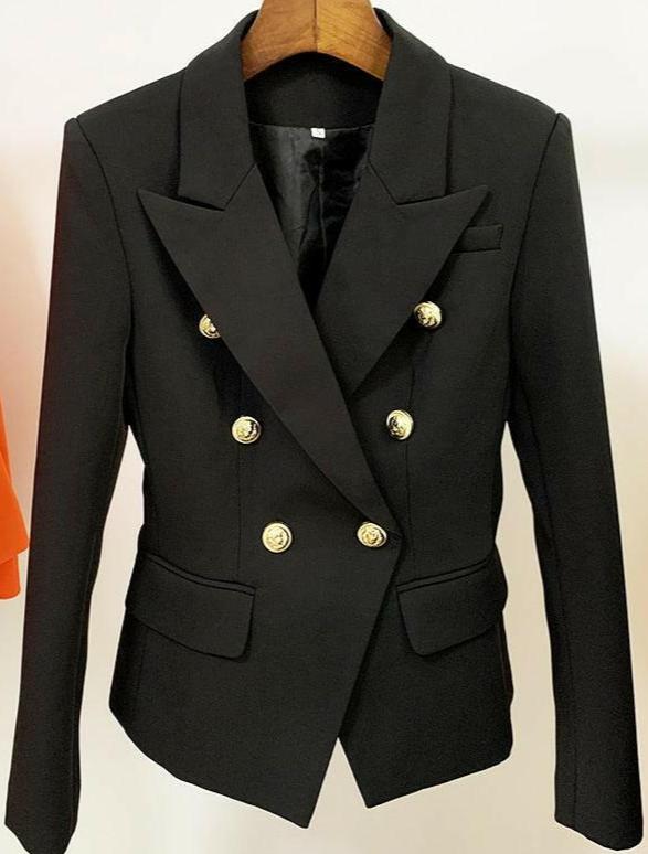 Women’s Classic European Double-Breasted Suit Jacket - The Nichole Collection