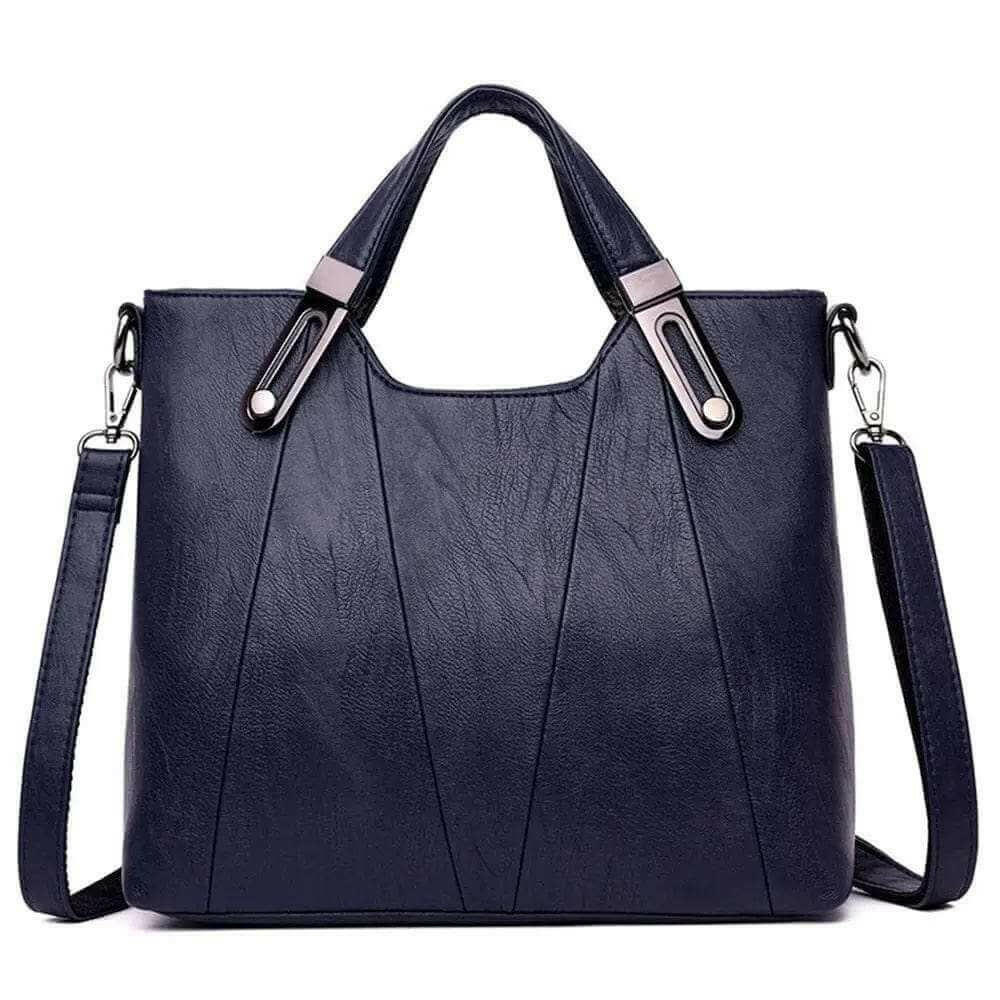 Stylish Genuine Leather Tote with Cell Phone Pocket Interior - The Nichole Collection