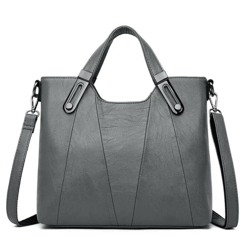 Stylish Genuine Leather Tote with Cell Phone Pocket Interior - The Nichole Collection