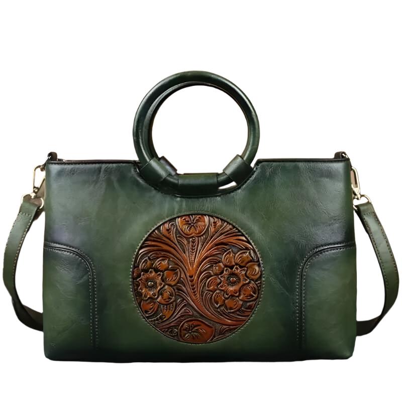 Stylish Hallmark Handmade Embossed Shoulder Bag - The Nichole Collection