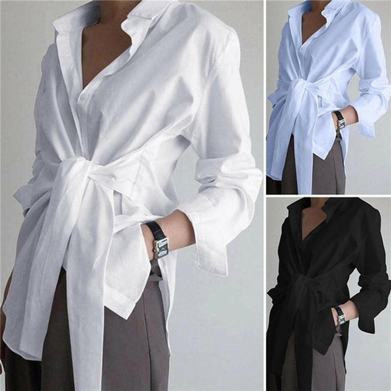 Stylish Long Sleeve Lapel Shirt - The Nichole Collection