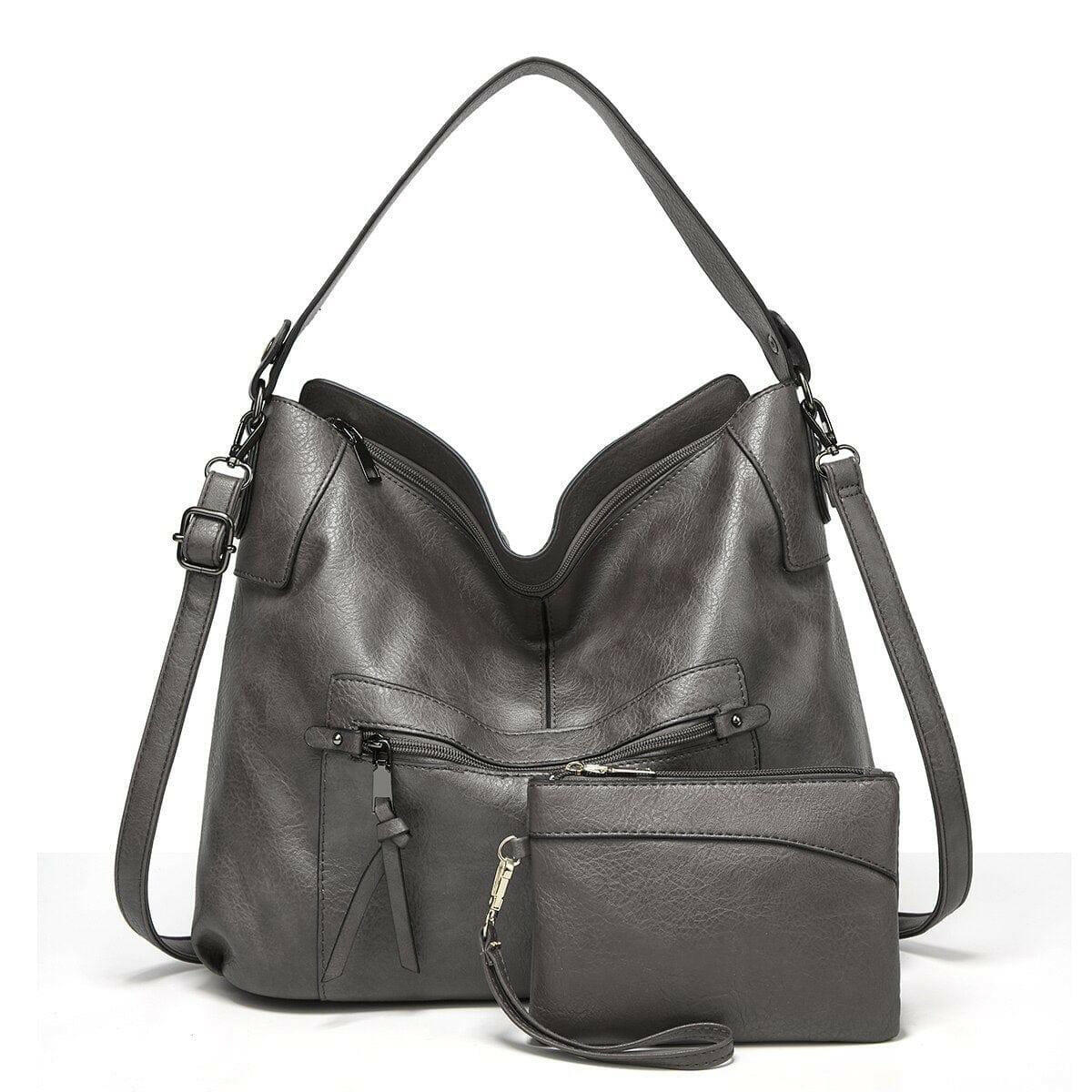 Stylish Vegan Leather Bag with Interior Slot and Cell Phone Pocket - The Nichole Collection