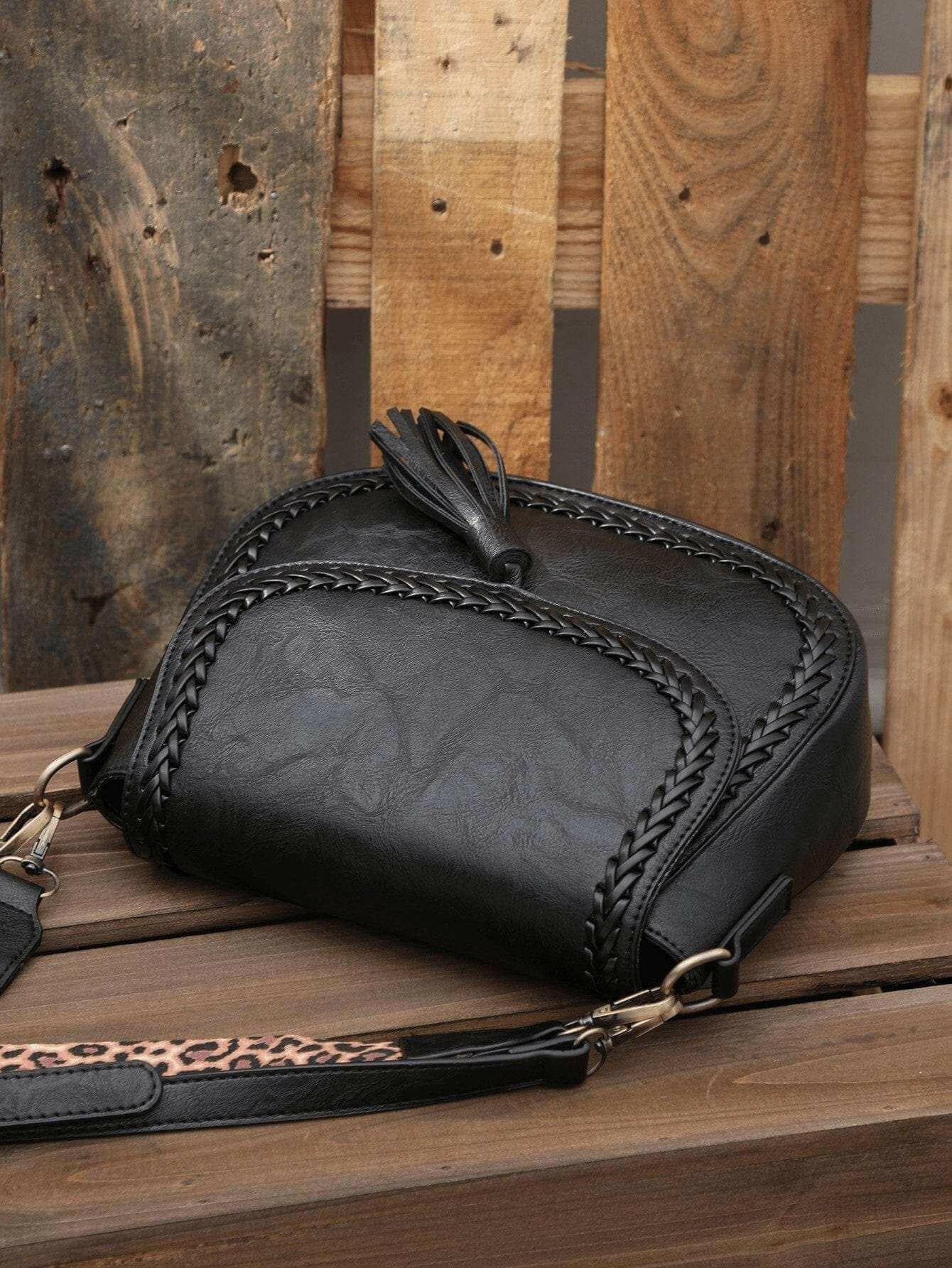 Stylish Vegan Leather Saddle Bag - The JOELLE by Nichole Collection - The Nichole Collection