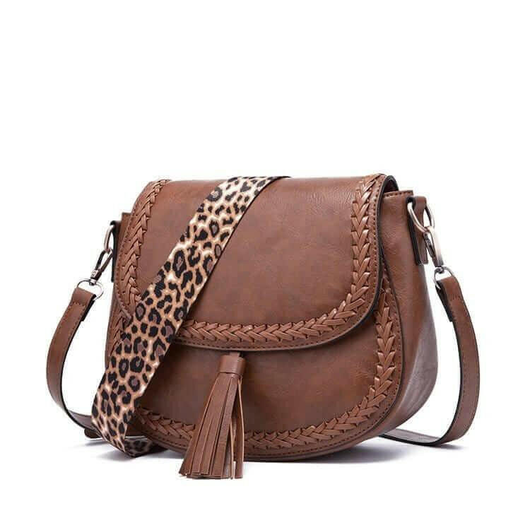 Stylish Vegan Leather Saddle Bag - The JOELLE by Nichole Collection - The Nichole Collection