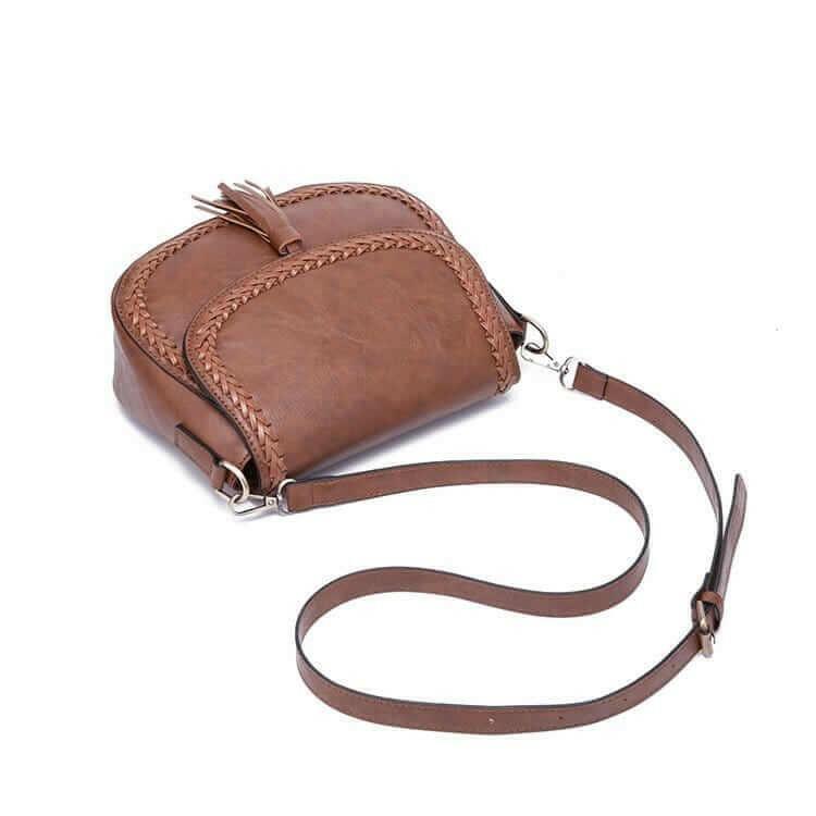 Stylish Vegan Leather Saddle Bag - The JOELLE by Nichole Collection - The Nichole Collection