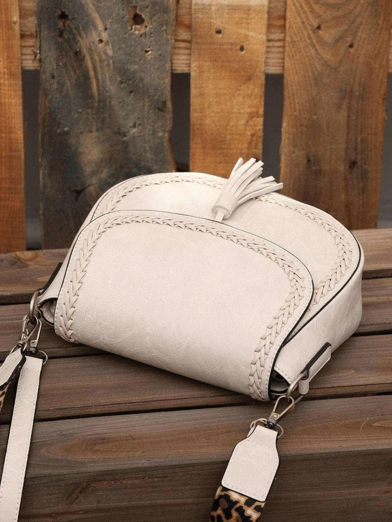 Stylish Vegan Leather Saddle Bag - The JOELLE by Nichole Collection - The Nichole Collection