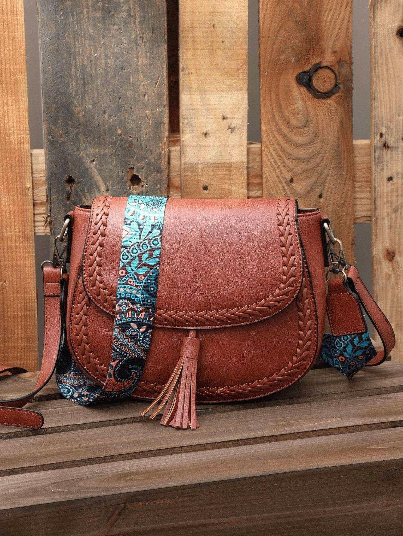 Stylish Vegan Leather Saddle Bag - The JOELLE by Nichole Collection - The Nichole Collection